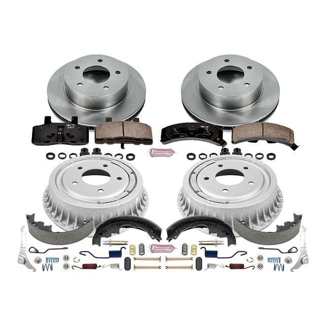 Power Stop Autospecialty KOE15048DK Front and Rear Replacement Brake Kit-OE Brake Drums & Ceramic Brake Pads For Chevrolet Astro 1990-2002, GMC Safari 2001-2002 [Model Specific]