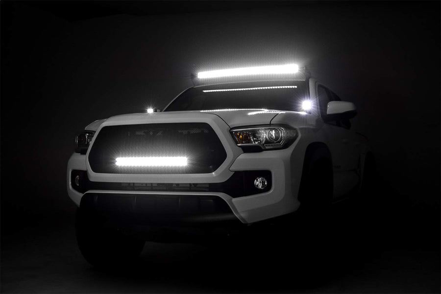 ZROADZ LED Bar Kit Front Roof Mounted - Compatible w/ 2005-2022 Toyota Tacoma Complete Kit with Mounting Brackets, 40 Inch Curved Zroadz Led light bar & Wiring Harness- PN #Z339401-KIT-C, Black