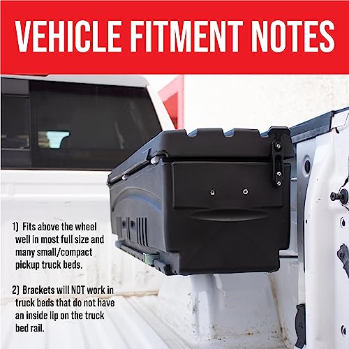 DuHa Humpstor 70800 Side Toolbox and Gear Storage fits Open Truck Beds and Tonneau Covers | Black Heavy-Duty Side Tool Box | Includes Mounting Hardware and Dividers