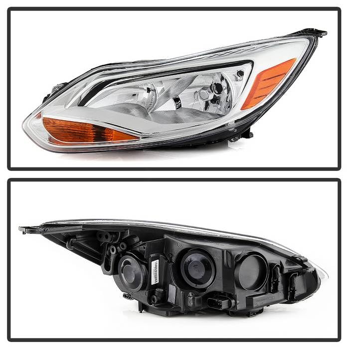 Ford Focus 12-14 Spyder (POE) Halogen OE Headlights - Low Beam-H7(Not Included) ; High Beam-H1(Not Includ