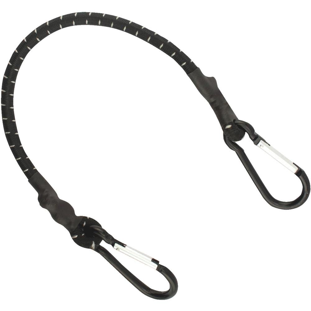 24" Stretch Cord with Carabiner Hooks Erickson, Black