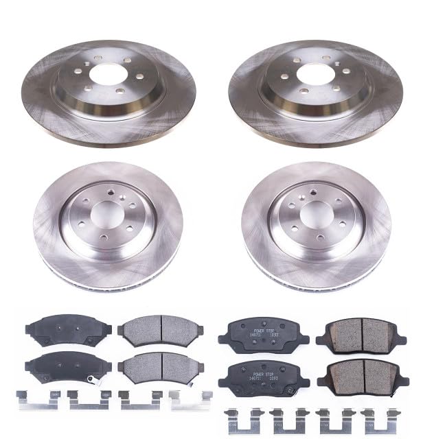 Power Stop KOE6801 Replacement Brake Kit-OE Front and Rear Brake Rotors & Ceramic Pads