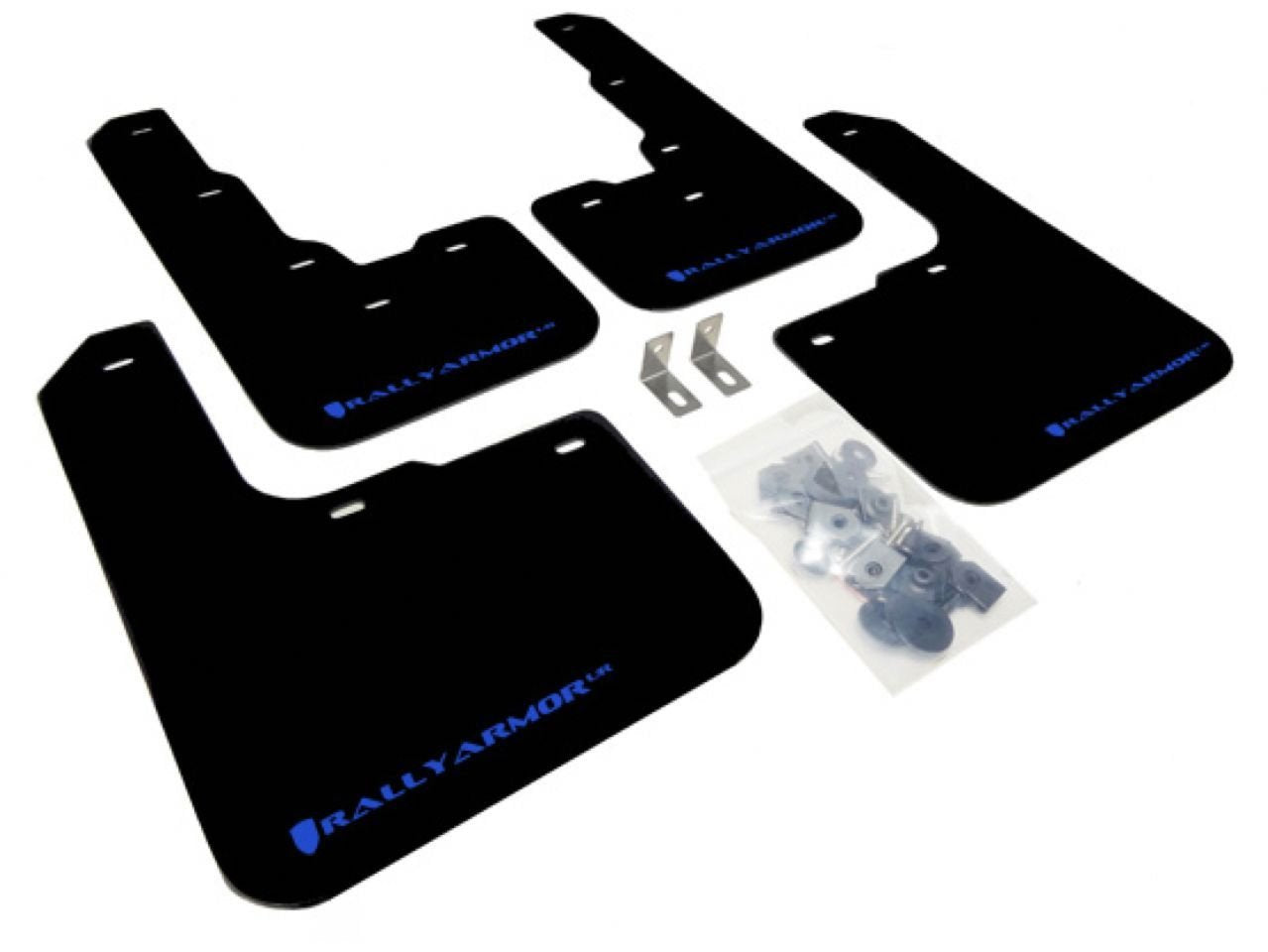 Rally Armor Black, Blue MF39-UR-BLK/BL Mud Flap with Logo (2013-2016 Dodge Dart UR), 1 Pack