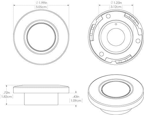 Orbit Lumitec Flush Mount Down Light Spectrum RGBW - White Housing
