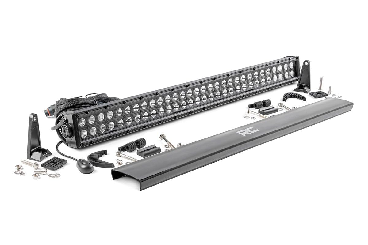 30" Rough Country Dual Row LED Light Bar - 180W, 14,400 Lumens, Combo Spot/Flood Beam, Off-Road Lighting for Jeeps, Truck & UTV