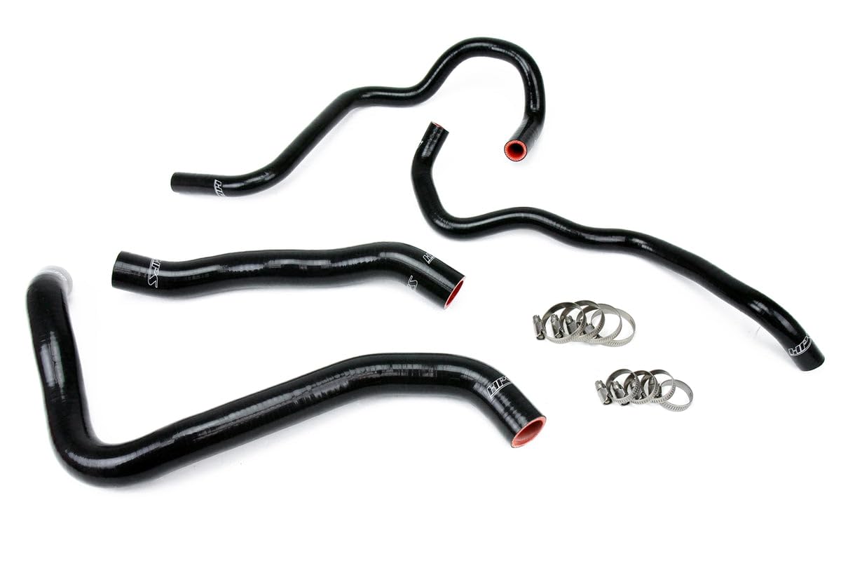 Black HPS 57-1412-BLK Silicone Radiator Coolant/Heater Hose Kit