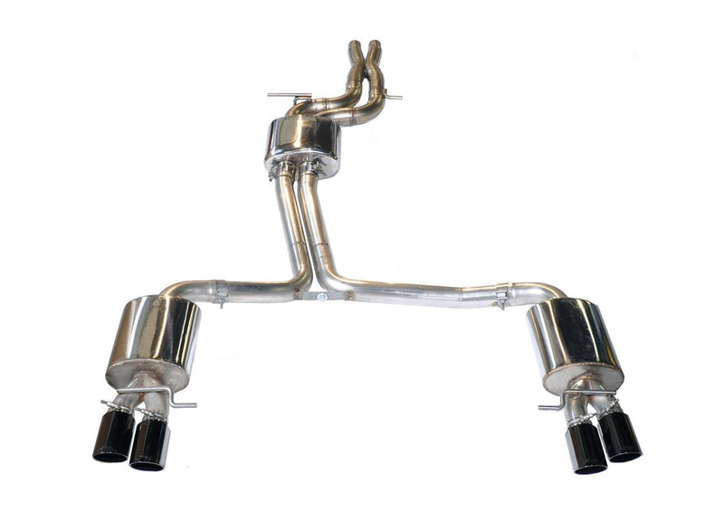 AWE Exhaust Touring Edition for Audi S5 3.0T - Diamond Black Tips (102mm)