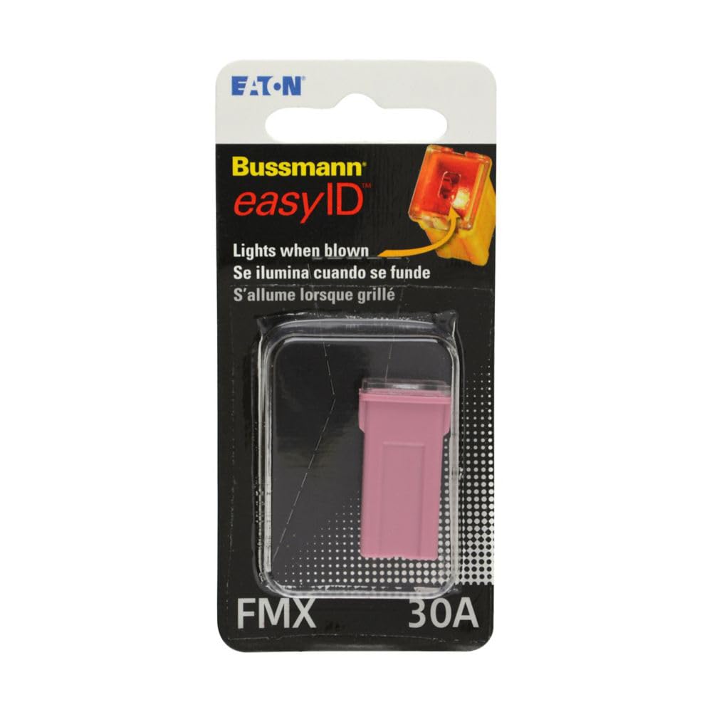 Bussmann Easy ID BP/FMX-30ID Slow Blow Female MAXI Fuse with LED Indicator (30 Amp (Pink)), 1 Pack