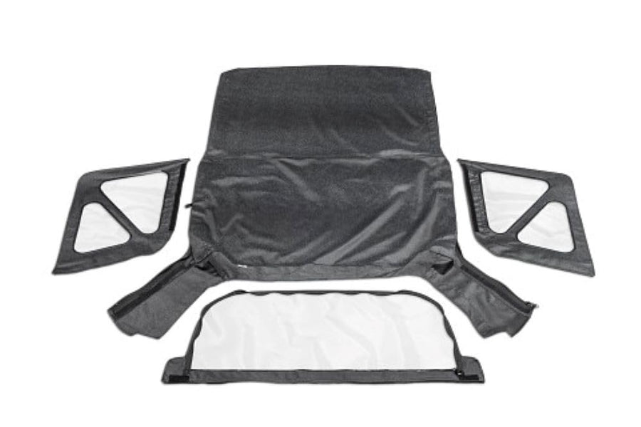 Rampage Factory Replacement Soft Top RAMPAGE PRODUCTS | Black Denim with Clear Windows, Vinyl | 98815 | Fits 1995 - 1998 Suzuki Sidekick/Geo Tracker