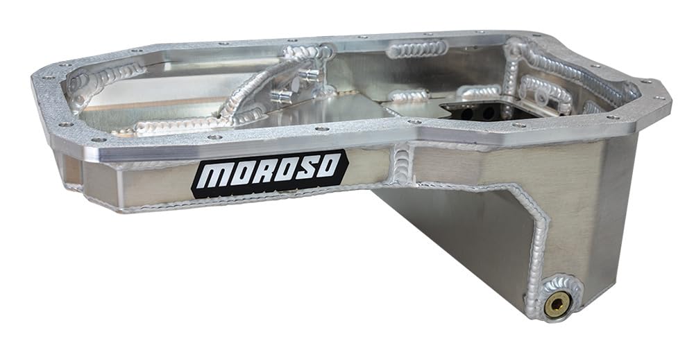 Moroso Aluminum Wet Sump Oil Pan 20967, Mitsubishi EVO 7, 8, 9, Road Race Baffled