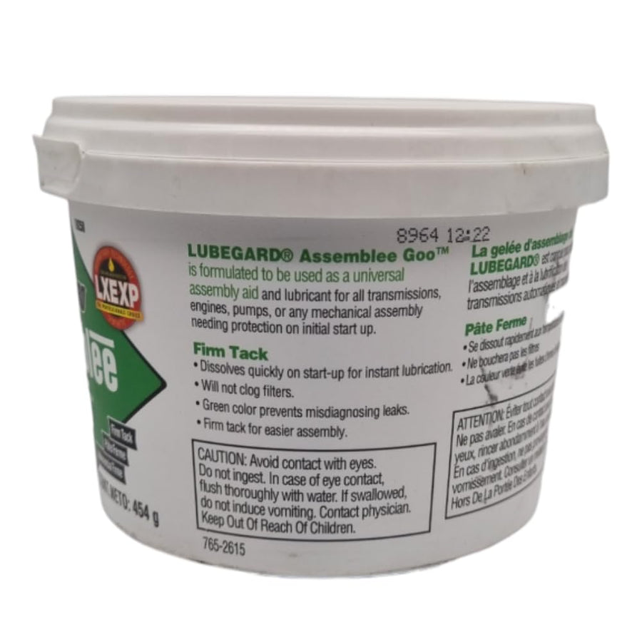 Lubegard Assemblee Goo 19250, Green, Firm Tack Lubricant, 16 oz.