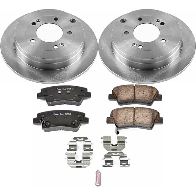 Power Stop KOE4710 Rear Replacement Brake Kit-OE Brake Rotors & Ceramic Brake Pads For Kia Amanti 2007-2009 [Model Specific]