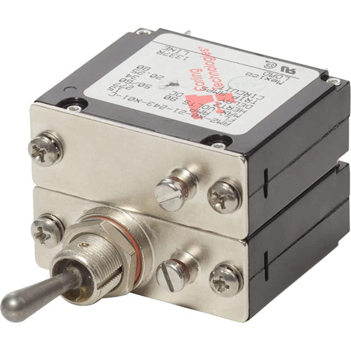 A-Mil Breaker, 2 PoleToggle AC/DC 15A