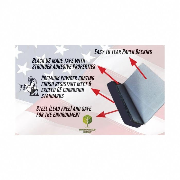 Gorilla 10005BG Automotive 1/4 Oz L.P. 52-3 Oz Strips - Black