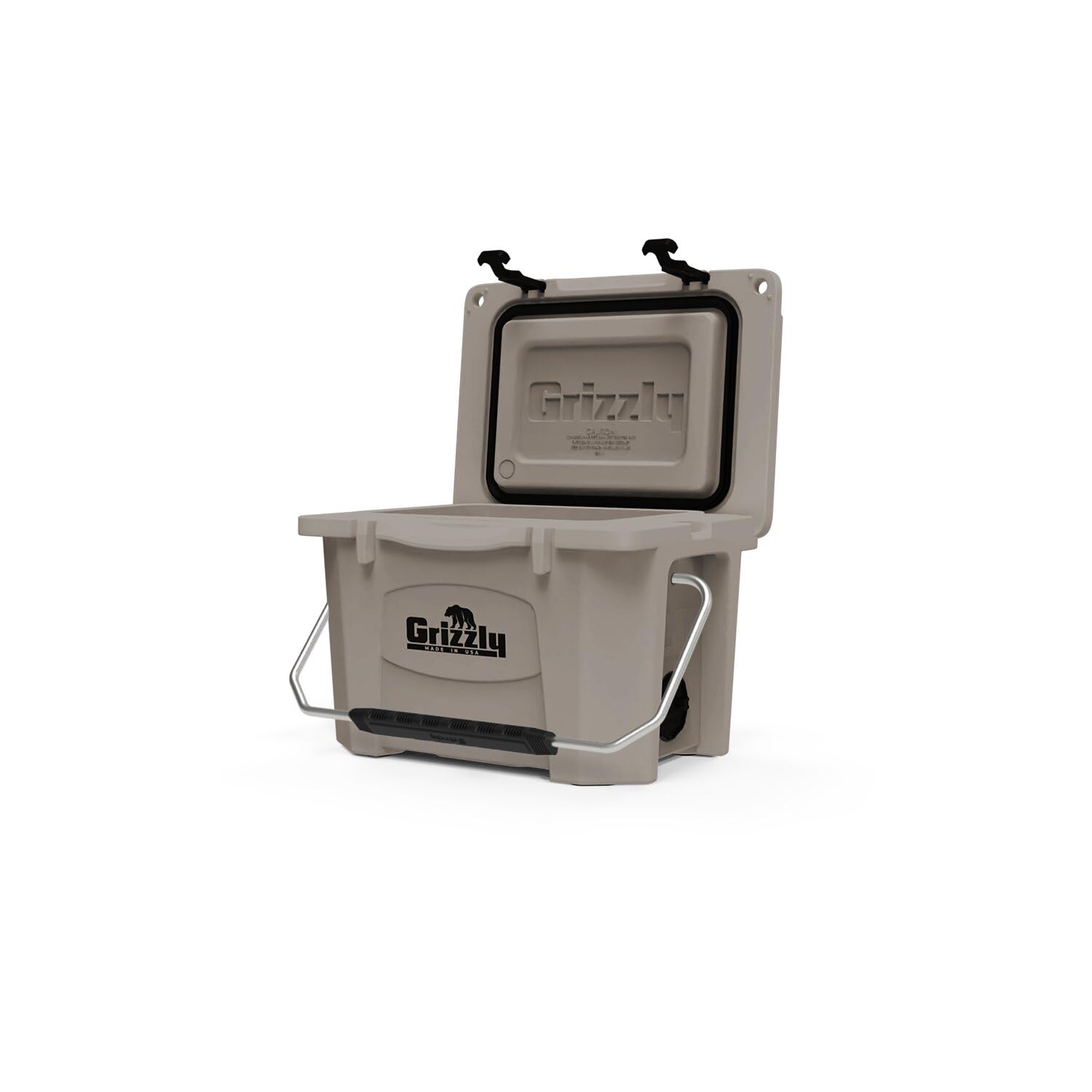 20 Cooler Grizzly, 20 qt Ice Chest Durable Rotomolded Insulated, Made in USA, Warranty for Life, for Beach Boat Camping Fishing Hunting, G20, Whitetail
