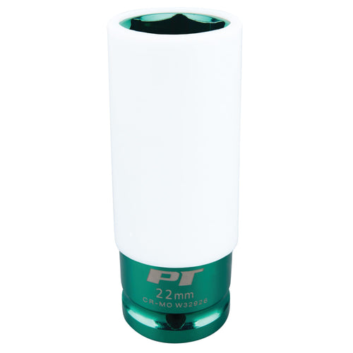 W32926 Performance Tool 1/2-Inch Impact Drive 22mm Thin Wall Socket, 1/2-Inch Impact Drive 22mm, Teal