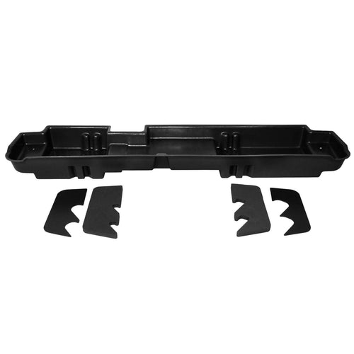 Under Seat Storage DuHa 20067 fits 2003-2016 Ford F250 F350 F450 F550 Super Duty Crew Cab with 60/40 Split Bench Seats Only | Black Heavy-Duty Back Seat Organizer | Includes Dividers