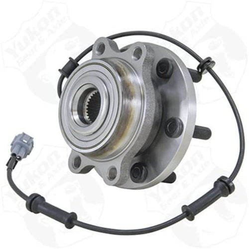 Yukon Gear & Axle front & hub assembly YB U515065 for '05-'13 Nissan, 4WD with ABS Unit Bearings