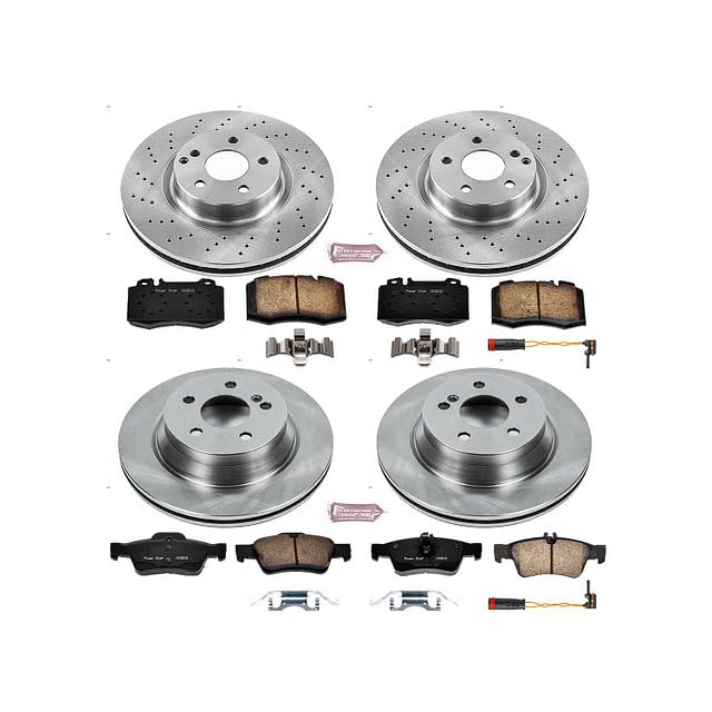 Power Stop Autospecialty KOE6753 Front and Rear Replacement Brake Kit-OE Brake Rotors & Ceramic Brake Pads For Mercedes-Benz E550 2007-2009 [Model Specific]
