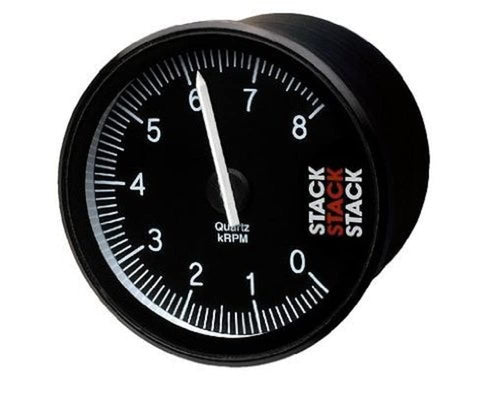 Action Replay Stack ST400-08 Black 80mm 0-8k RPM Tachometer