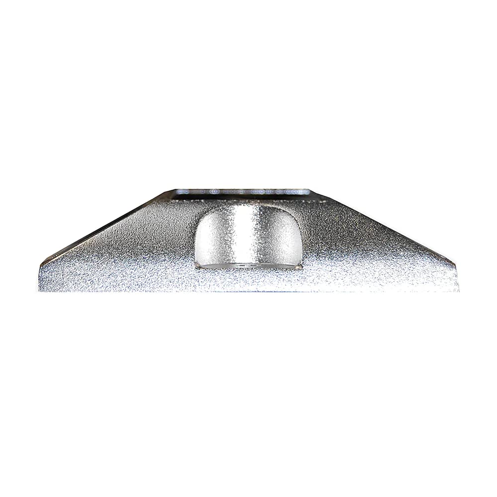 Taylor Made LED Aluminum Dock Light 7/8" T x 4-1/8" W x 4-1/8" L, No-Wire Deck Lighting, Weather-Resistant, Low-Profile, Solar Panel Chargeable Power AA Batteries, Ambient Marine LEDs - 46310