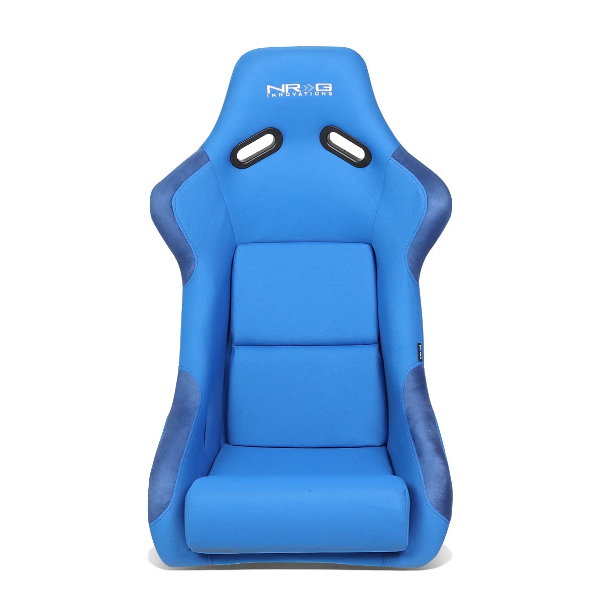 NRG Innovations Fiber Glass NRG-FRP-300BL Fixed Back Bucket Racing Seat, 4pt Harness Compatibility, Blue Seat Cover, 23"W X 18" D X 35" H