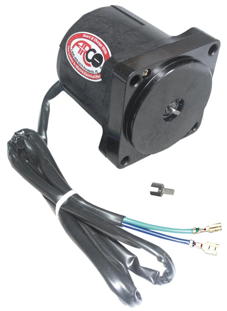 Tilt Trim Motor Arco 6241 for BRP-OMC 60, 70, 90, 115, 150, 175, 2000 (1991+), 120 (1991-1994), 50 3-Cyl (1995+), 60, 130 V-4, 115-200 (1997+), 225 (1998-1999), Black