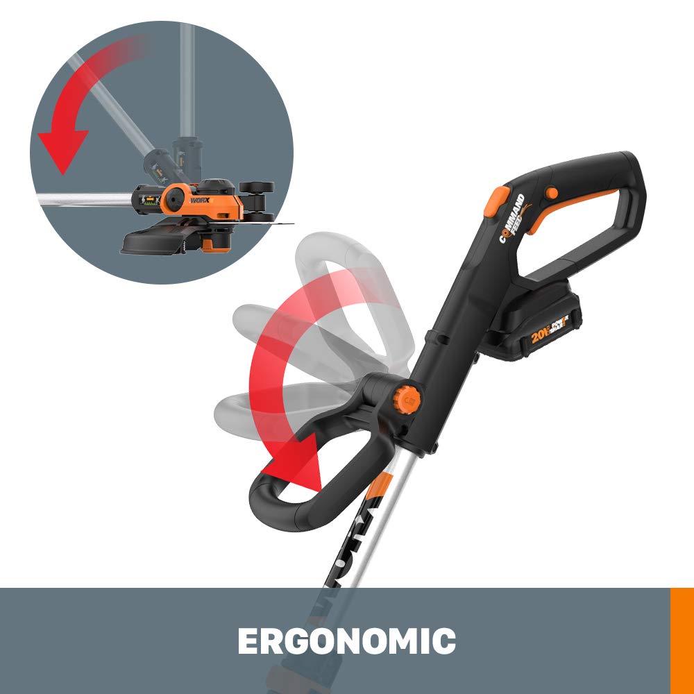 Worx 20V String Trimmer GT3.0 Cordless 12" Edger & Weed Trimmer (1) Battery & Charger Included WG163.8