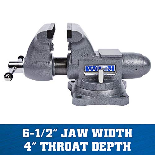 Wilton Bench Tradesman Vise, 6-1/2" Jaw Width, 6" Max Jaw Opening, 4" Throat (Model 1765)