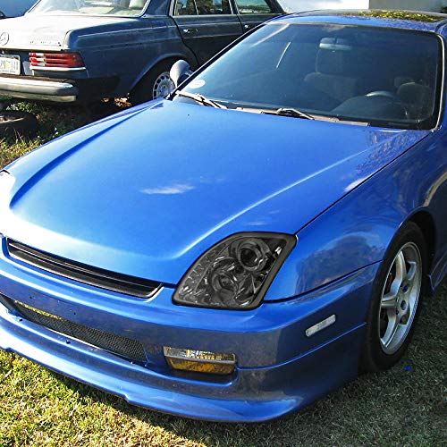 Projector Headlights 1997-2001 Honda Prelude w/ SMD LED Light Strip (Chrome Housing/Smoke Lens)