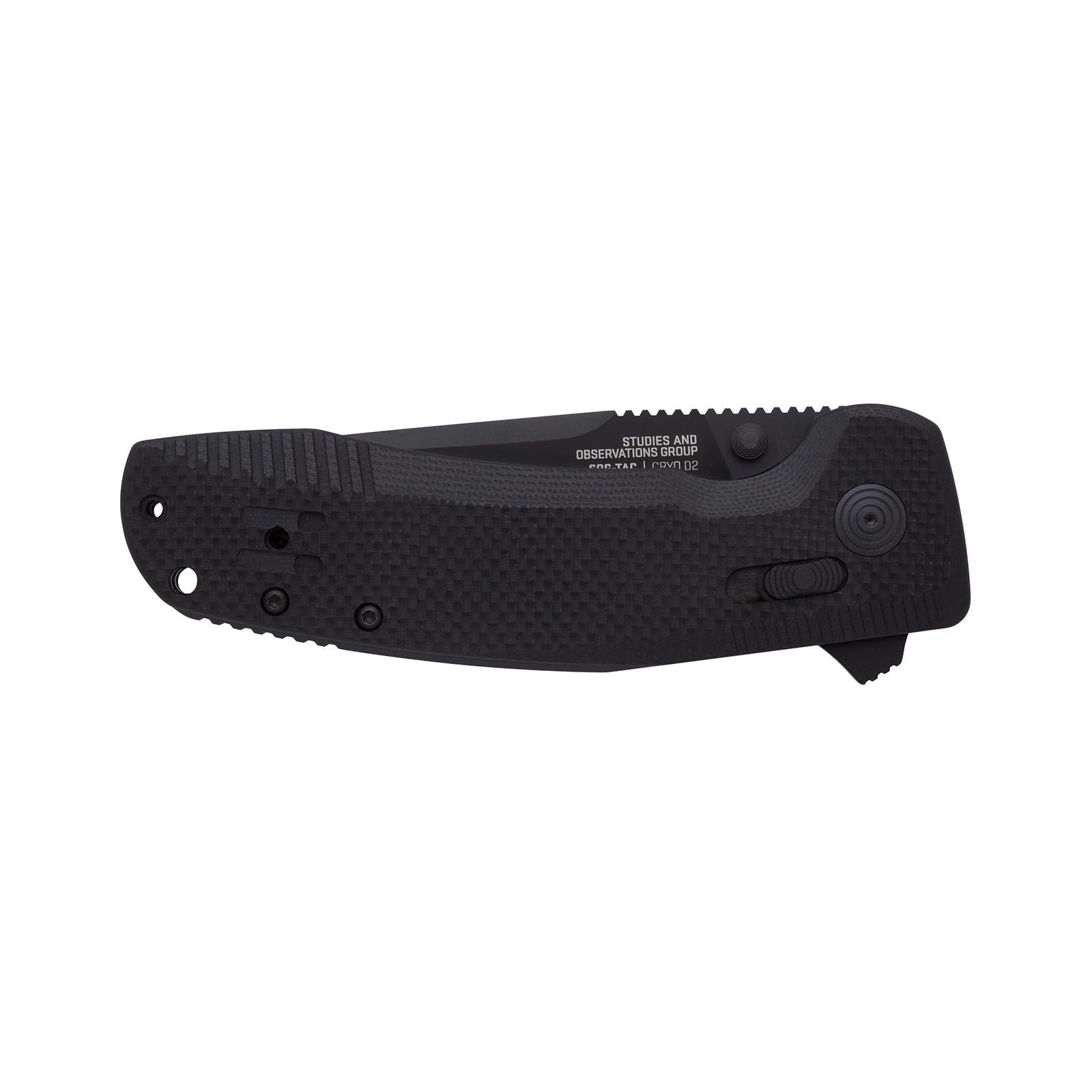 Partially Serrated SOG-TAC XR Tactical Folding Knife | 3.4" D2 Tool Steel Blade Ultra-Grip G10 Handle