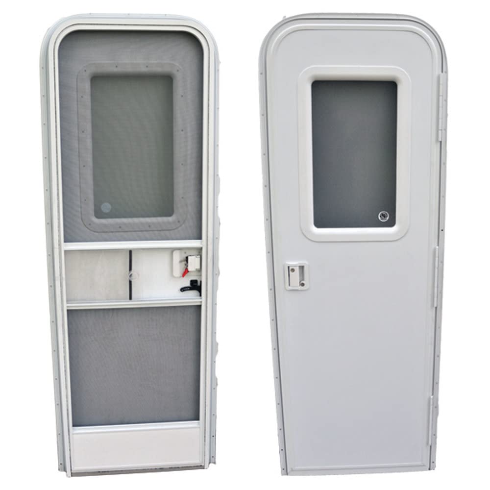 RV Radius Entrance Door AP Products - 28" x 72", Polar White