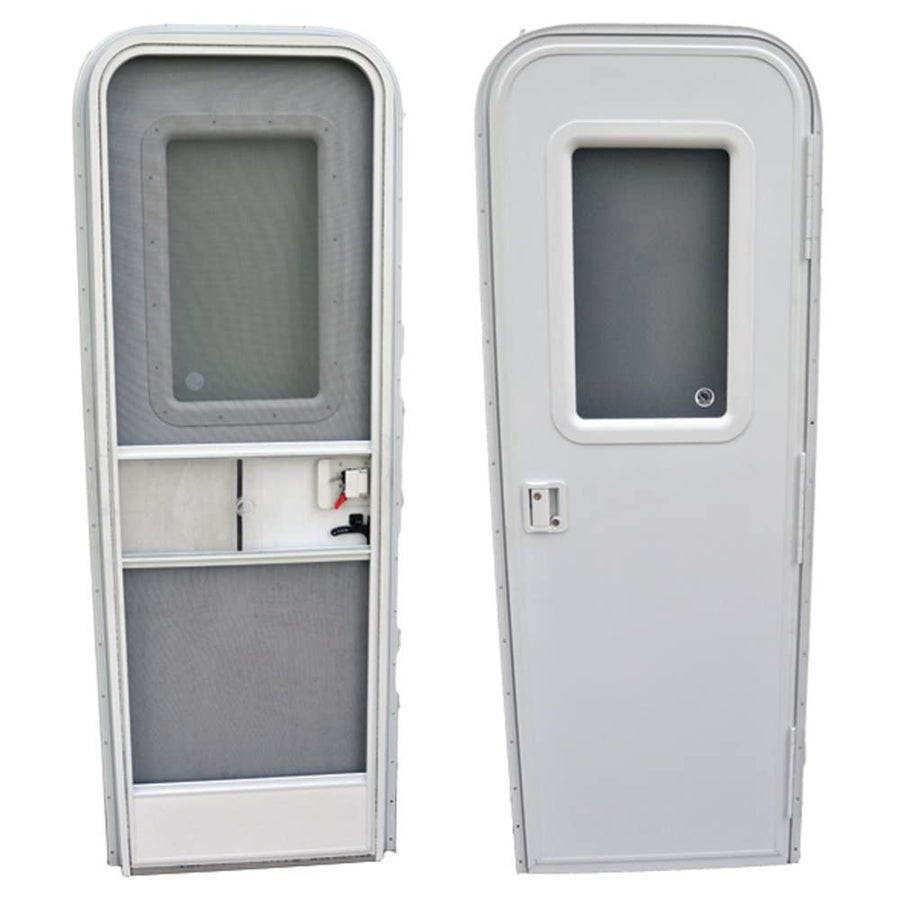 RV Radius Entrance Door AP Products - 28" x 72", Polar White