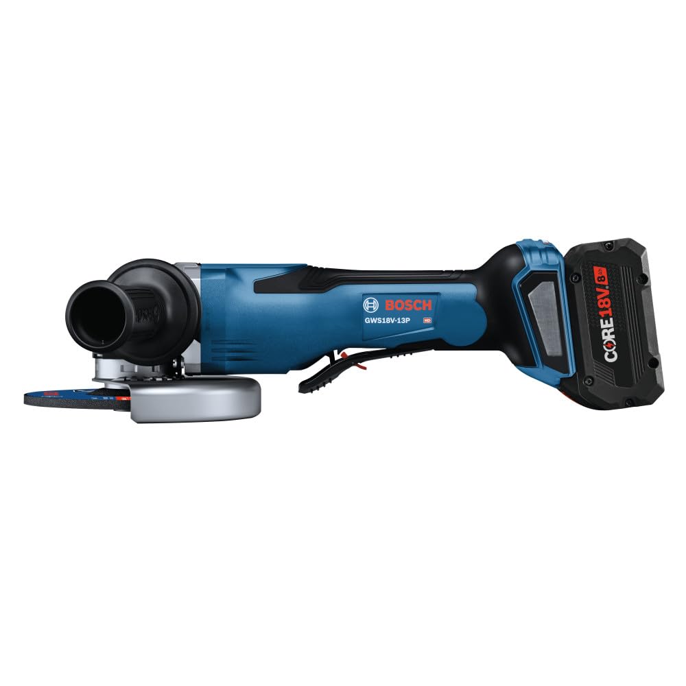 Bosch GWS18V-13PB14 18V PROFACTOR™ 5 – 6 In. Angle Grinder with No Lock-On Paddle Switch with (1) CORE18V® 8 Ah High Power Battery