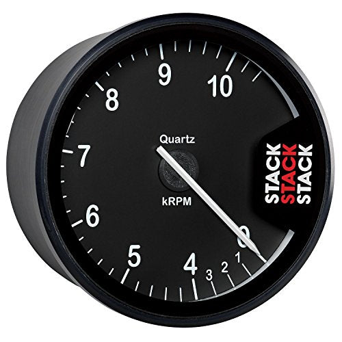 Clubman Stack ST200-04105 Black 80mm 0-4-10.5k RPM Tachometer