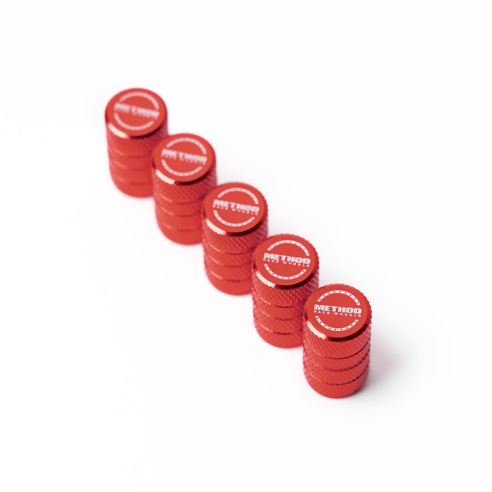 Method Valve Stem Caps, Race Wheels, Red