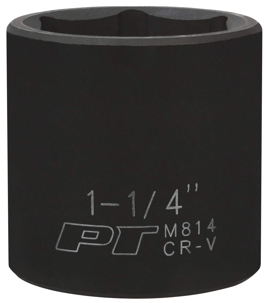 1/2 Drive Performance Tool M814 1-1/4 6-Point Impact Socket for Heavy-Duty Automotive Repairs and Maintenance Jobs