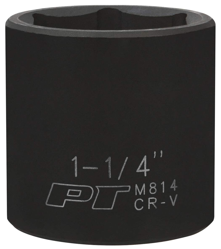 1/2 Drive Performance Tool M814 1-1/4 6-Point Impact Socket for Heavy-Duty Automotive Repairs and Maintenance Jobs
