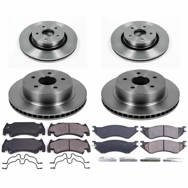 Power Stop KOE4386 Replacement Brake Kit-OE Front and Rear Brake Rotors & Ceramic Pads For Dodge Ram 1500 2005-2006 [Model Specific]