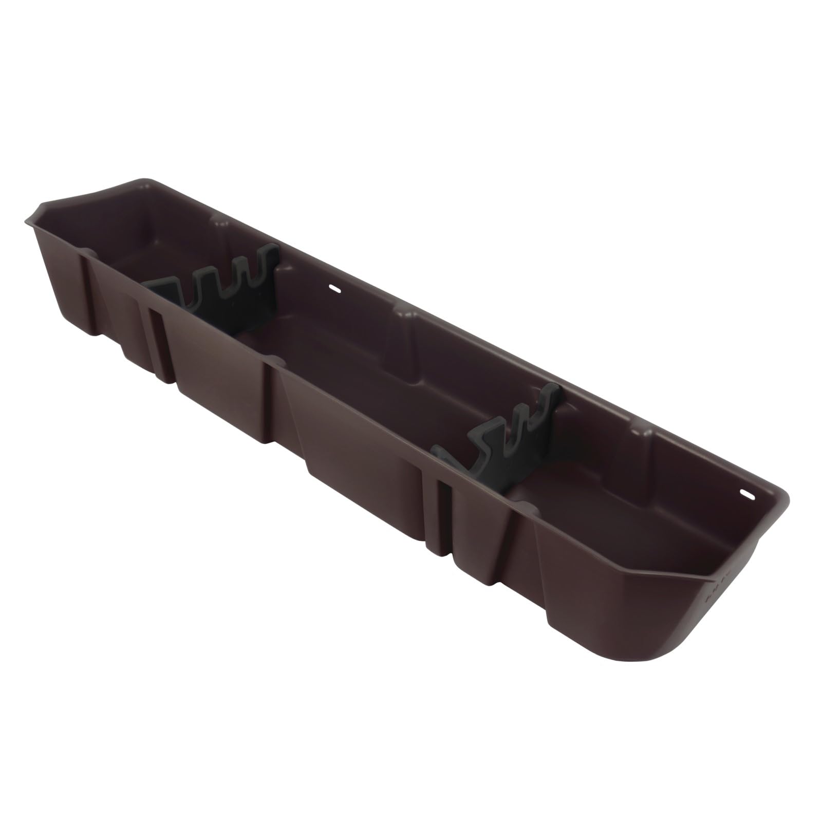 Under Seat Storage DuHa 20113 fits 2015-2025 Ford F150 SuperCrew & 2017-2025 Ford F250 F350 F450 F550 Super Duty Crew Cab | Brown Heavy-Duty Back Seat Organizer |Includes Dividers