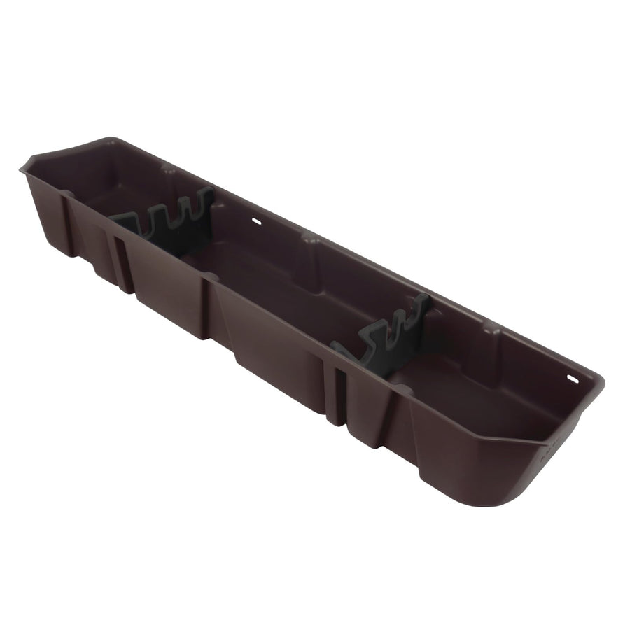 Under Seat Storage DuHa 20113 fits 2015-2025 Ford F150 SuperCrew & 2017-2025 Ford F250 F350 F450 F550 Super Duty Crew Cab | Brown Heavy-Duty Back Seat Organizer |Includes Dividers