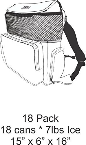 Backpack AO Coolers Soft Cooler High-Density Insulation, Black, 18-Can