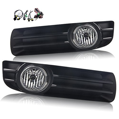 Fog Lights Winjet for 2005-2010 Chrysler 300 [ 2005 2006 2007 2008 2009 2010 ] Fog Lamps Clear Lamp Bulbs+Wiring Harness+Switch- KIT