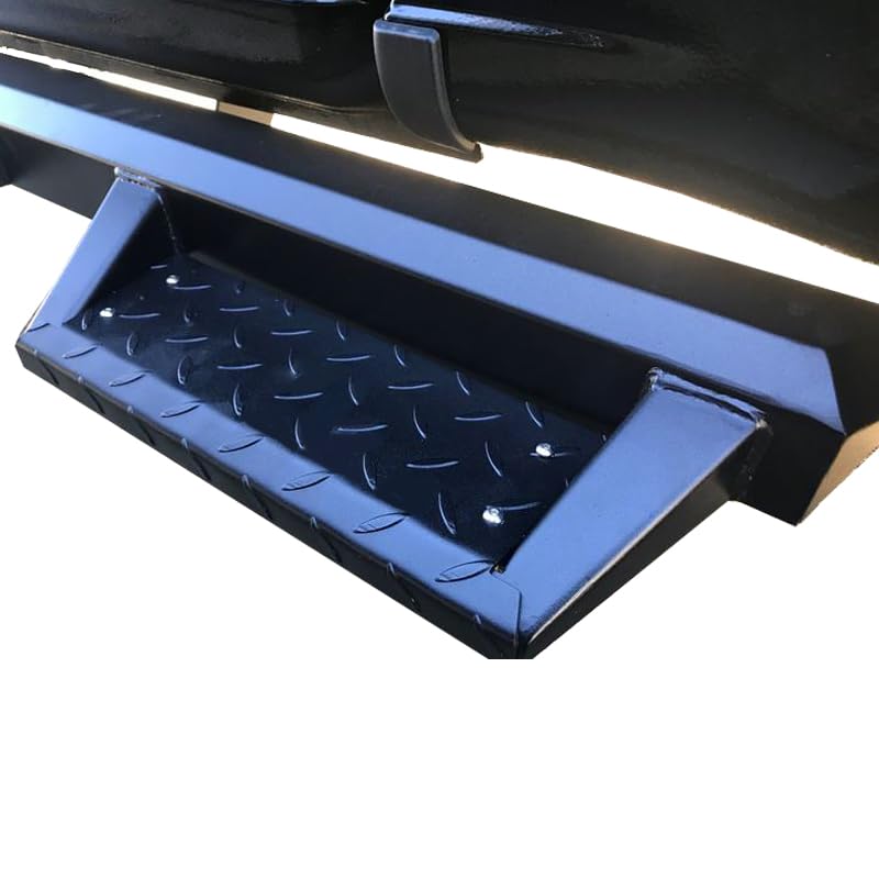 Superior Black Horse Side Steps WTW Black Compatible with 2019-2025 Ram 1500 Crew Cab (Excl. 19-25 Ram 1500 Classic)-SUP-RA01-19