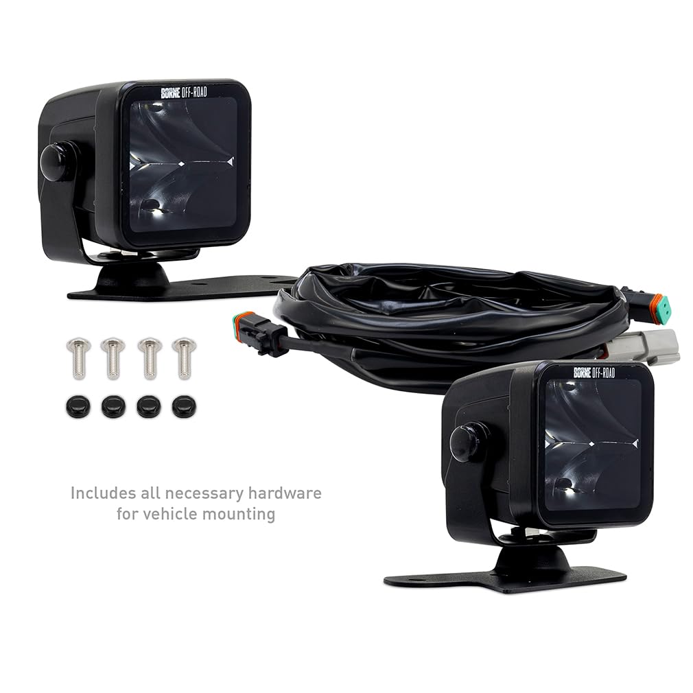 Borne Ford Bronco Off-Road Ditch Light Set (2) 3X3 Spot Upfit
