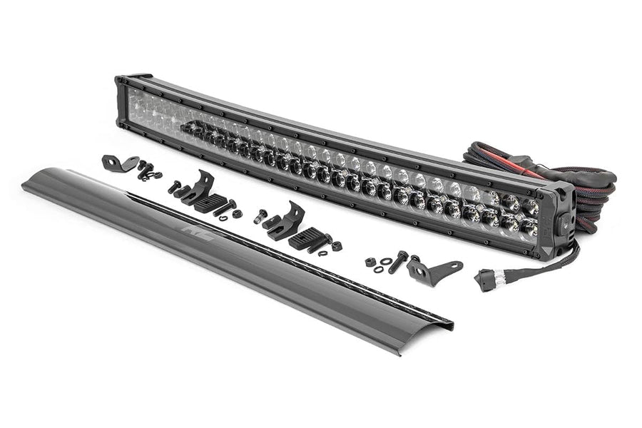 30" Rough Country Black Series Curved Dual Row DRL CREE LED Light Bar - 72930BD