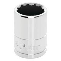 12-Point Socket, Performance Tool W38814, 3/8-Inch Drive, 14mm