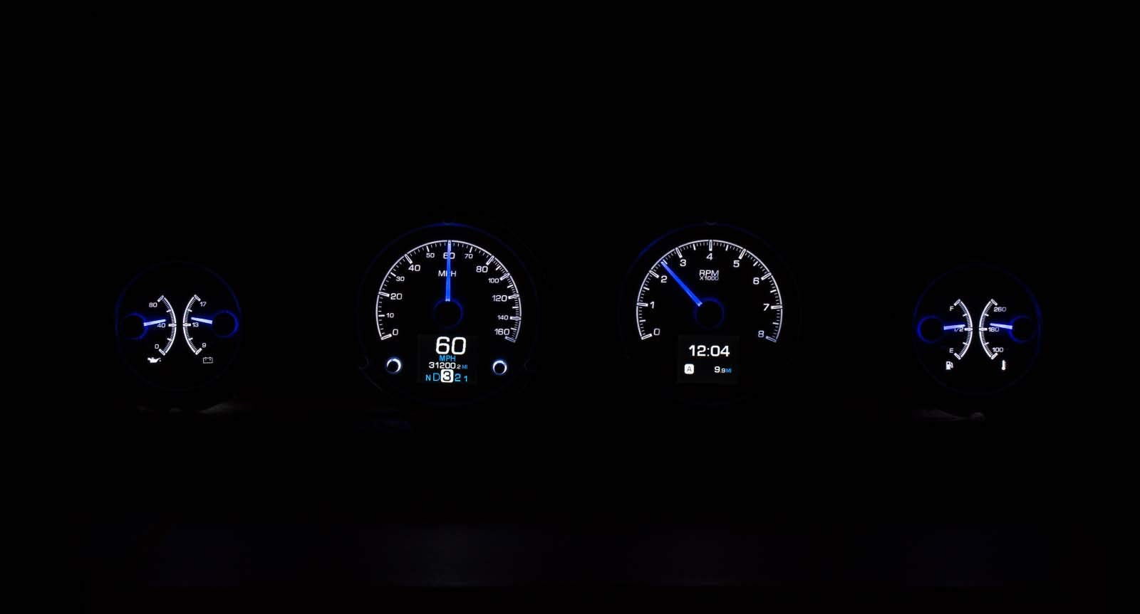 Dakota Digital Customizable 69 70 Ford Mustang Gauges Kit Black HDX-69F-MUS-K