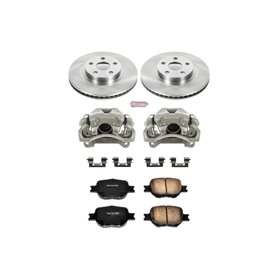 Power Stop KCOE2313 1-Click OE Replacement Brake Kit with Calipers For Scion tC 2005-2010, Toyota Celica 2003-2005 [Model Specific] Autospecialty