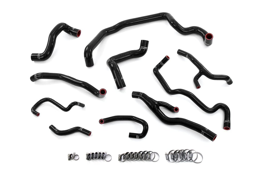 HPS Performance Black Silicone Radiator, Water Pump, Heater, Expansion Tank Coolant Hoses Compatible for 2011-2015 Mini Cooper 1.6L Turbo (N18) Auto Trans, 57-1998-BLK